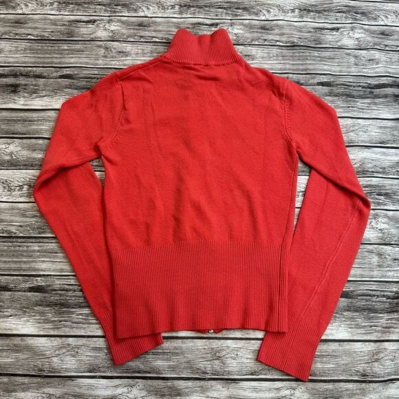 H&M Women's Long Sleeve Zip Cardigan Salmon Coral Pink Stretch 12 XS Extra Small - Picture 14 of 14